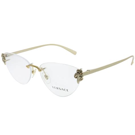 versace frames with rhinestones|versace rimless eyeglasses for women.